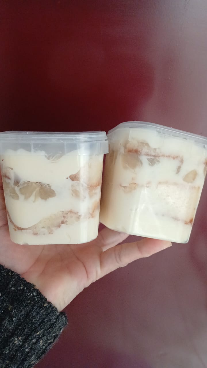 Bolo em pote sabor creme de coco